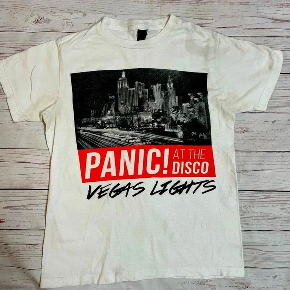 Tultex Tops - Panic at the Disco Band Graphic Concert T Shirt Merch t-shirt Short Sleeve Small